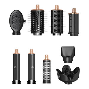 Yasomi Witero 9in1 Ultra Airwrap Multi-styler Sıcak-soğuk Hava Üflemeli Siyah Saç Şekillendirme Cihazı