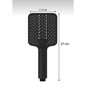 Ultra Lüks Siyah Duş Başlığı 4 Fonksiyon Akış Mod