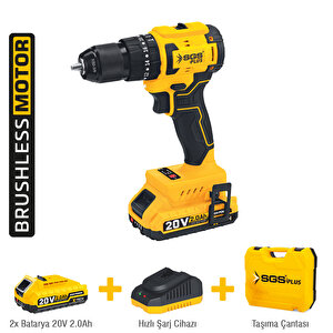 Akülü Darbeli̇ Matkap / 20 Volt / 2 Ah / Kömürsüz