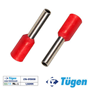 1,50mm İzoleli Yüksük Kırmızı ( 1 Kutu 1000 Adet )