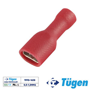 0,5-1,5mm2 / 6,4x0,8 Full İzoleli Dişi Kablo Ucu ( 1 Kutu 100 Adet )