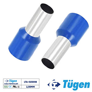 2,50mm İzoleli Yüksük Mavi ( 1 Kutu 500 Adet )