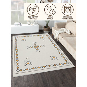Minimalist Geometrik Halı – Bohem Tarz | Kaymaz Taban, Yıkanabilir, Evcil & Bebek Dostu