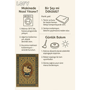 Hello Kitty Desenli Retro Halı – Sevimli Tasarım, Kaymaz Taban, Yıkanabilir, Bebek Dostu 120x400 cm