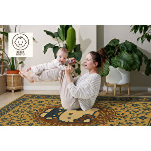 Hello Kitty Desenli Retro Halı – Sevimli Tasarım, Kaymaz Taban, Yıkanabilir, Bebek Dostu