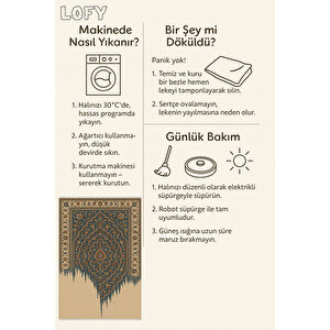 Damlayan Desenli Halı – Modern Tasarım | Kaymaz Tabanlı, Yıkanabilir, Bebek Ve Evcil Dostu