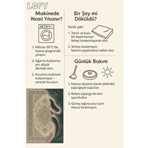 Dalga Desenli Retro Halı – Sanat Dokunuşlu Stil | Kaymaz Taban, Yıkanabilir, Evcil Dostu