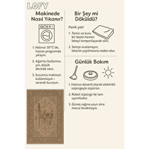 Kuru Kafa & Hançer Desenli Halı – Gotik Tarz | Kaymaz Taban, Yıkanabilir, Evcil Dostu