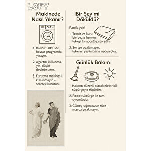 Klasik Figürlü Halı – Sanatsal Tasarım | Kaymaz & Yıkanabilir | Bebek Ve Evcil Hayvan Dostu 200x600 cm