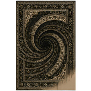 Retro Efektli Sanatsal Stil Halı | Kaymaz Tabanlı, Yıkanabilir, Bebek Dostu Pamuk Dokuma 200x250 cm