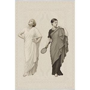 Klasik Figürlü Halı – Sanatsal Tasarım | Kaymaz & Yıkanabilir | Bebek Ve Evcil Hayvan Dostu 100x180 cm