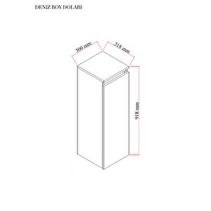Karen Banyo Deni̇z Boy Dolap Beyaz