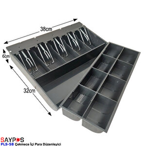 5 Banknot Gözlü Gizli Evrak Hazneli Çekmece İçi Para Düzenleyici 38x32x6cm