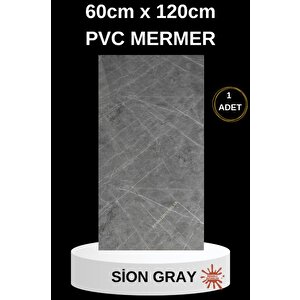 Alternatif Kaplama Uv Pvc Sion Gri Mermer Panel 1 Adet 60x120cm Ev Ofis Otel Duvar Kaplama Paneli