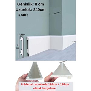 8cmx240cm Munut Pvc Süpürgelik Suya Neme Dayanıklı Pvc Parke Seramik Salon Mutfak Süpürgeliği