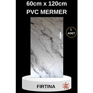 Alternatif Kaplama Uv Pvc Fırtına Mermer Desenli 1 Adet 60x120cm Ev Ofis Otel Duvar Kaplama Paneli