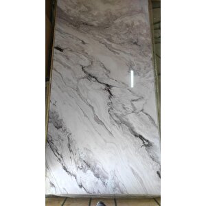 Alternatif Kaplama Uv Pvc Fırtına Mermer Desenli 1 Adet 60x120cm Ev Ofis Otel Duvar Kaplama Paneli