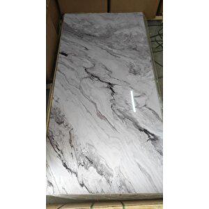 Alternatif Kaplama Uv Pvc Fırtına Mermer Desenli 1 Adet 60x120cm Ev Ofis Otel Duvar Kaplama Paneli