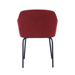 Toli̇na Toplanti Sandalyesi̇ Ve Bekleme Koltuğu Si̇yah Krom Ayak  Keten Kumaş