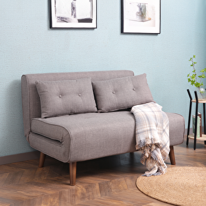 Easy Fold Katlanır Yataklı İkili Koltuk-koyu Vizon 117x81x87 Cm