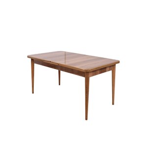 Duru Mdf Lak Panel Açılır Yemek Mutfak Masası 90x160 Ceviz