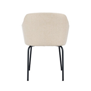 Toli̇na Toplanti Sandalyesi̇ Ve Bekleme Koltuğu Si̇yah Krom Ayak  Keten Kumaş