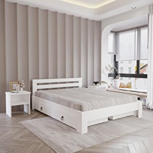 4 Çekmeceli Letto Mdf Karyola | Tek Ve Çift Kişilik Yatak Uyumlu, Kolay Kurulum