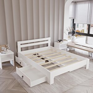 4 Çekmeceli Letto Mdf Karyola | Tek Ve Çift Kişilik Yatak Uyumlu, Kolay Kurulum