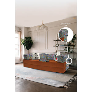 Moda Home Bedding Retro Yataklı Kanepe,yatak Olabilen,dinlenme Amaçlı Legom Aktivite Koltuğu-ki̇remi̇t