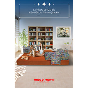 Moda Home Bedding Retro Yataklı Kanepe,yatak Olabilen,dinlenme Amaçlı Legom Aktivite Koltuğu-ki̇remi̇t