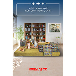 Moda Home Bedding Retro Yataklı Kanepe,yatak Olabilen,dinlenme Amaçlı Legom Aktivite Koltuğu-hardal