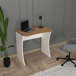 S8020 Mila Çalışma Masası Beyaz/ceviz