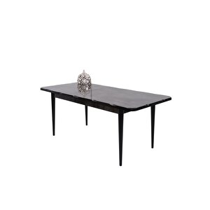 Duru Tuna Mdf Lak Panel Açılır Yemek Masa Takımı 90x160
