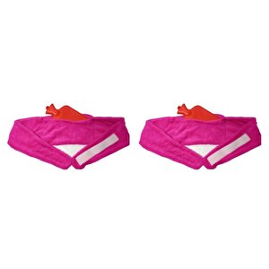 Sıcak Su Torbası 2 Adet,Bel Ve Omuz için Kusak Şeklınde Peluş Pembe Termofor 1500Ml 160X22Cm