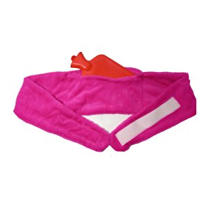 Sıcak Su Torbası 2 Adet,Bel Ve Omuz için Kusak Şeklınde Peluş Pembe Termofor 1500Ml 160X22Cm