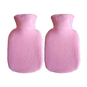 Sıcak Su Torbası 2 Adet,Açık Pembe 23X15X2Cm 250 Ml