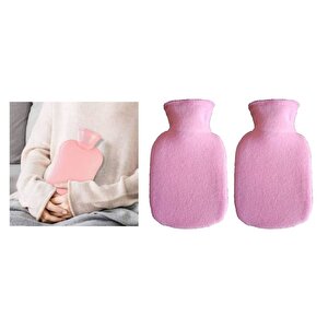 Sıcak Su Torbası 2 Adet,Açık Pembe 23X15X2Cm 250 Ml
