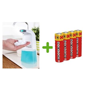 Sensorlu Sıvı Sabunluk Köpük Verici,Piller Dahil 21X10X5Cm 250Ml Banyo Seti