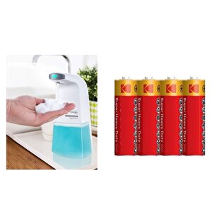Sensorlu Sıvı Sabunluk Köpük Verici,Piller Dahil 21X10X5Cm 250Ml Banyo Seti
