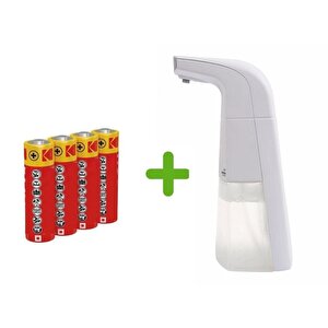 Sensorlu Sıvı Sabunluk Köpük Verici,Piller Dahil 21X10X5Cm 250Ml Banyo Seti