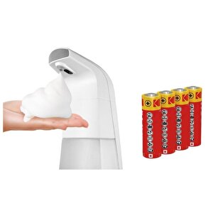 Sensorlu Sıvı Sabunluk Köpük Verici,Piller Dahil 21X10X5Cm 250Ml Banyo Seti