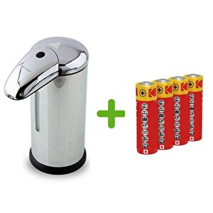 Sensörlü Sıvı Sabunluk,Piller Dahil 14X10X22Cm  500Ml Banyo Seti