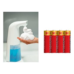 Sensörlü Usb Kablolu Sıvı Sabunluk Köpük Verici,Piller Dahil 21X5X10Cm 300Ml Banyo Seti