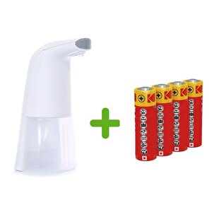 Sensörlü Usb Kablolu Sıvı Sabunluk Köpük Verici,Piller Dahil 21X5X10Cm 300Ml Banyo Seti