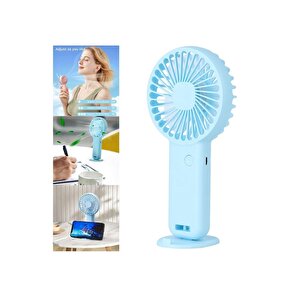 Mi̇ni̇ Fan,telefon Tutucu,portati̇f El Vanti̇latörü Mavi̇  9,3x19cm