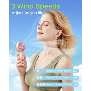 2 Adet Mi̇ni̇ Fan,telefon Tutucu,portati̇f El Vanti̇latörü Pembe  9,3x19cm