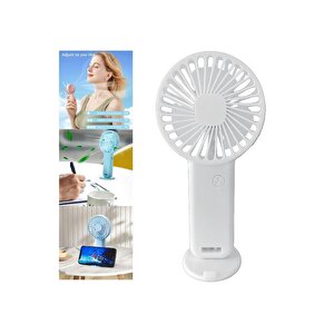 Mi̇ni̇ Fan,telefon Tutucu,portati̇f El Vanti̇latörü Beyaz  9,3x19cm
