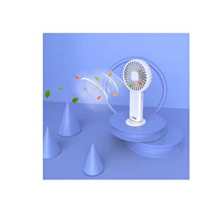 Mi̇ni̇ Fan,telefon Tutucu,portati̇f El Vanti̇latörü Beyaz  9,3x19cm