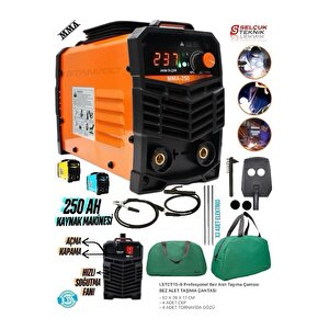 250 Amper Inverter Kademeli Çanta Kaynak Makinesi + Lstct15-b Profesyonel Bez Alet Taşıma Çantası