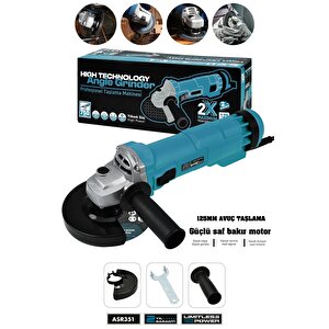 750w Avuç Taşlama Makinesi 125mm Bakır Sargılı Spiral